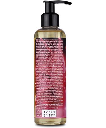 Sensual Strawberry Massage Oil 200ml | Edible Relaxation Body Oil with Almond & Grape Seed Oil - Buy Online on GoSupps.com