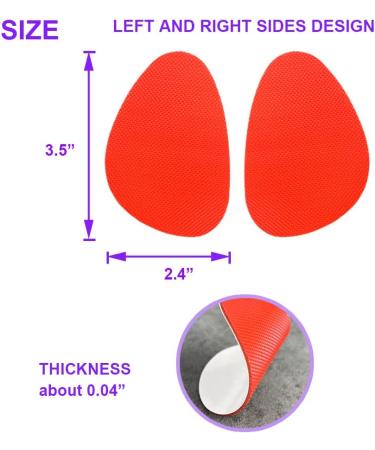 6 Pairs Red Shoe Sole Non Slip Pad Anti Skid Grip Protector - Rubber Heel Bottom Cushion - Buy Online on GoSupps.com