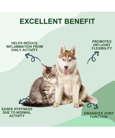 Green Lipped Mussel for Dogs and Cats | Cat and Dog Joint Supplements to Reduce Stiffness and Improve Mobility with Turmeric Glucosamine Chondroitin MSM Curcumin | Cat Dog Joint Care (TUB OF POWDER) - Buy Online on GoSupps.com