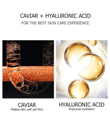 VENZEN Caviar Anti-Ageing Hyaluronic Acid Serum - Hydrating Beauty Liquid for Wrinkles & Firming - 100ml | Yellow Snails Formula - Buy Online on GoSupps.com
