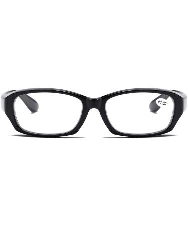 Buy B&Q 3 Pack Unisex Thick Black Frame Reading Glasses - Clear Lens Eyeglasses for Men & Women - International Shipping - Buy Online on GoSupps.com