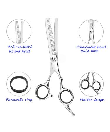 ESSOY Professional 6.7-Inch Thinning Shears Stainless Steel Haircut Scissors for Home Salon Barber - Hairdressing Scissor for Women Men Kids - Buy Online on GoSupps.com