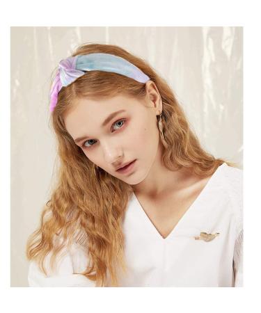 Women's & Girls Velvet Knot Headbands - Tie Dye Wide Turban Hair Accessories 3 Pack - Buy Online on GoSupps.com