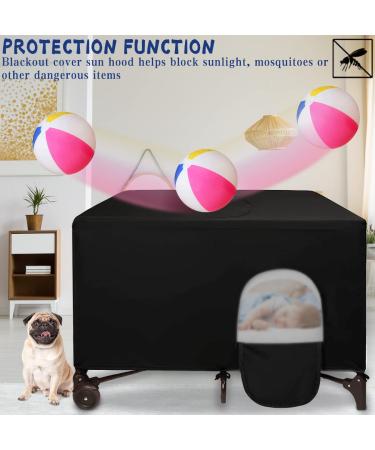 Stretchy Blackout Cover for Pack and Play Travel Crib Canopy - Breathable Baby Netting Tent for Indoor/Outdoor Use - Buy Online on GoSupps.com