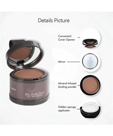 Hairline Powder Hair Shadow Powder for Filling in Thinning Hair Hair Root Dye Touch Up hair powder Hair Root Concealer For Makeup for Men and Women Windproof & Sweatproof with Mirror &Puff (Black) - Buy Online on GoSupps.com