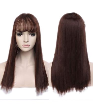 17" Inch Hair Topper Synthetic Clip In Hair Toppers Straight Hair Extensions For Thinning Hair Women - Medium Brown(Length:43CM Weight:120g) - Buy Online on GoSupps.com