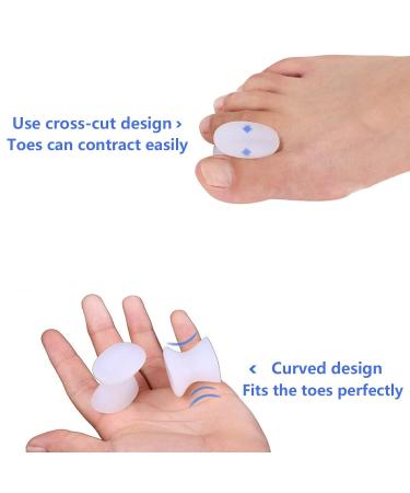 Haobin Silicone Toe Spreader | 8-Piece Gel Toe Separator for Pain Relief & Correction | Overlap & Hammer Toe Relief - Buy Online on GoSupps.com