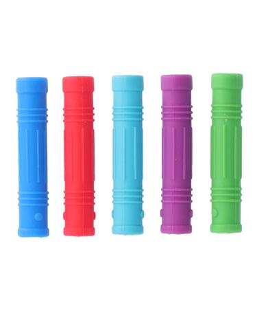 5pcs baby bite rings silicone safe soft grip strength training pencil training childhood diseases embroidery silicone safe soft grip bite rings pacifier bite rings & dental aid