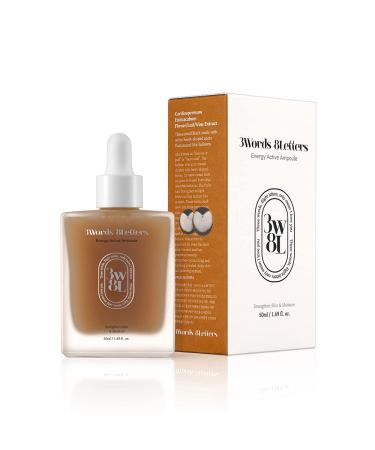 Energy Active Serum 1.69 fl oz | Vegan Face Ampoule For All Skin Types | Soothing & Moisturizing Face Serum | Korean Skin Care | k-beauty | 3Words 8Letters