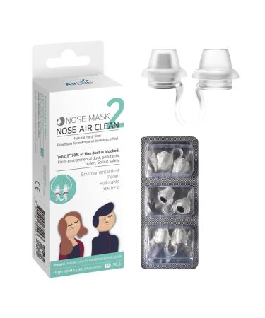 Nose mask nose Air Clean nose filter reusable breathable nose plug air filtration for dust pollution blocked cold air 3 pieces (high-end type medium) medium high-end type 3ea