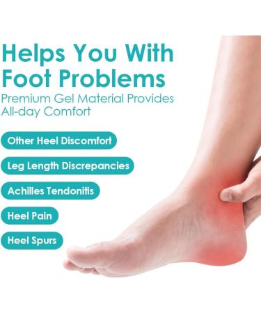 Adjustable Orthopedic Heel Lift - 3 Layer Height Increase Insoles for Leg Length Discrepancy Pain Relief for Achilles Tendonitis & Heel Spurs - Small Size (Women 4.5-9.5 | Men 6-8.5) - Transparent - Buy Online on GoSupps.com