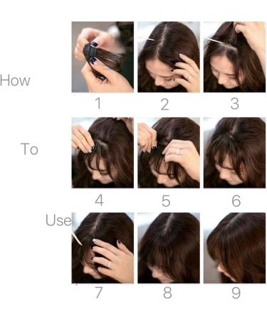 Thin Neat Air Bangs Hair Extensions Clip in on Fringe Front Hairpiece (Light Brown) - Buy Online on GoSupps.com