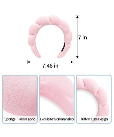 2Pack Women's Spa Headband for Skincare & Makeup - Pink+Blue - Buy Online on GoSupps.com