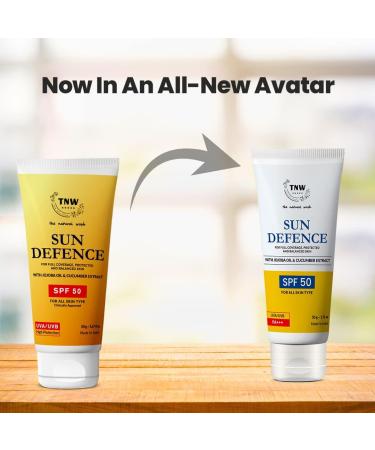 Sun Defence Sunscreen SPF 50 PA++ | Lightweight & Natural Sun Protection Cream | Fast Absorbing | 50g - International Shipping - Buy Online on GoSupps.com