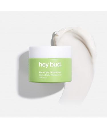 Hey Bud Overnight Sensation Hemp Night Facial Moisturiser 50g | Vegan Sustainable & Cruelty-Free | Shop Internationally - Buy Online on GoSupps.com