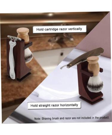 Buy MAGICLULU Razor Stand - Premium Wooden Shaving Brush Organizer & Tool Holder for Men | Stylish Shaving Stand with Bowl for Electric Shavers - Buy Online on GoSupps.com