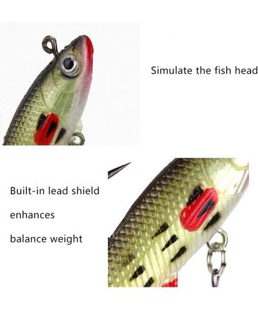 Ymdz Fishing Bait Set - Crankbait Wobbler Artificial Baits for Pike & Perch - Freshwater & Brine Rubber Fish with Trigger Hooks - Buy Online on GoSupps.com