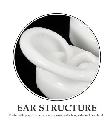 POPETPOP Silicone Ear Model Earmold for Earrings Acupuncture Jewelry - White - Buy Online on GoSupps.com