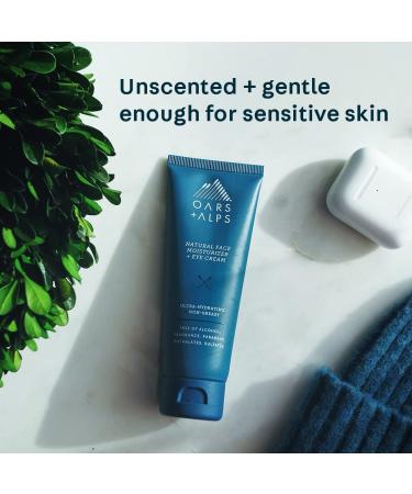Oars + Alps Natural Face Moisturizer and Eye Cream 2.50 Fl Oz - Anti-Aging Hydration with Shea Butter & Jojoba Oil - Vegan, Gluten-Free - Buy Online on GoSupps.com
