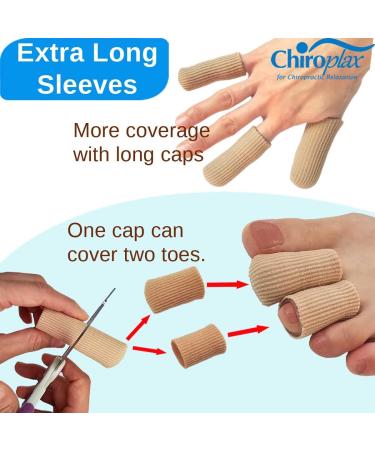Chiroplax Toe Caps Sleeves - Fabric & Gel Lining - Medium (Pack of 5) - Buy Online on GoSupps.com