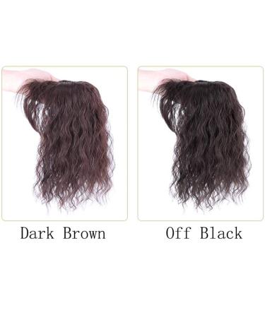 10-Inch Curly Crown Topper Wig for Women | Synthetic Hairpiece with Bangs - Black - Buy Online on GoSupps.com