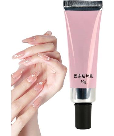 Press On Nail Glue Nail Glue Gel - 30g Clear Gel for Solid Nails | UV Gel Glue Super Strong Nail Pressure Adhesive Long Lasting for Home - Buy Online on GoSupps.com