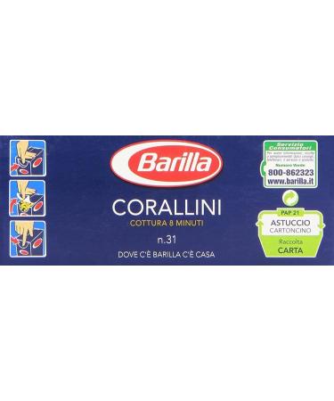  Italian Gourmet E.R. Barilla Corallini Pack of 20 Italian pasta No. 31 500g + Italian gourmet polpa 400g - Buy Online on GoSupps.com