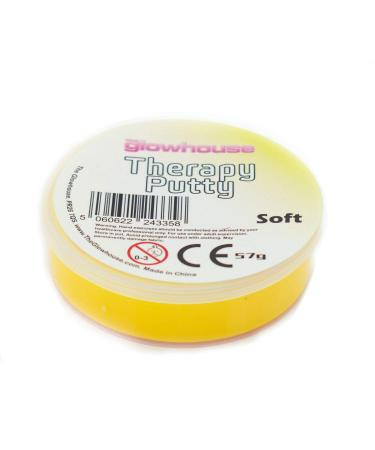 Premium Therapy Putty Squeezable Non-Toxic Hand Exercise Anti-Stress for Adults & Children 57g (Yellow - Soft) - Buy Online on GoSupps.com