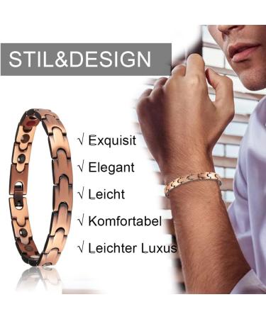 Buy Haqi Magnetic Hard Band Men s Bracelet - 3000 Gauss Stainless Steel for Carpal Tunnel Relief (7.9 inch) | International Shipping - Buy Online on GoSupps.com