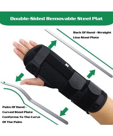 Adjustable Carpal Tunnel Wrist Brace with Removable Metal Compression Support - Right L/XL - Buy Online on GoSupps.com