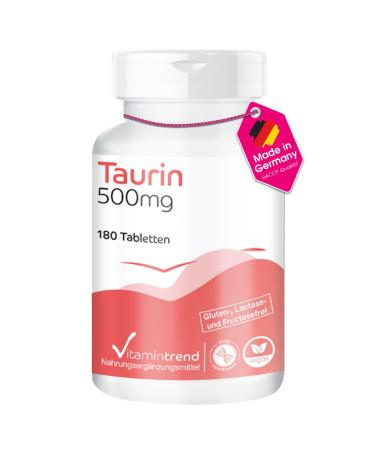 Taurine 500mg - 180 tablets - ! FOR 6 MONTHS ! - vegan - high-dose taurine | Vitamintrend