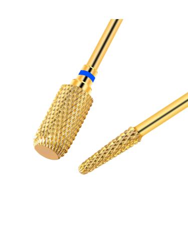 CGBE 2 pieces of nail miller attachments Wolfram carbide hard metal nail miller bits medium grain remove gel acrylic nail skin 3/32 inch gold milling milling bits for manicure pedicure cylinder + umbrella form form - Buy Online on GoSupps.com