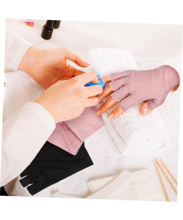 MUSISALY 2 Pairs UV Gloves Nail Gloves Gloves for Gel Nails Nail Art Supplies Nail Art Accessory Fingerless Gloves Manicure Gloves Anti UV Nail UV Rays Gloves - Buy Online on GoSupps.com