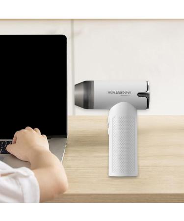 Kokiya Portable Handheld Fan Cordless Hairdryer Nonslip Cooling Powerful Electric Fan Desk Fan Mini Fan for Kids Men Office Boy Home White - Buy Online on GoSupps.com