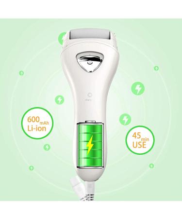 Rechargeable Electric Feet Callus Remover - Professional Pedicure Tool for Dead, Hard, Cracked Dry Skin - Ideal Gift - White - Buy Online on GoSupps.com