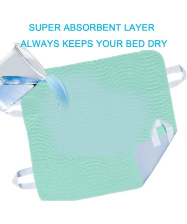 2 Pack Bed Pads for Incontinence Washable Reusable Mattress Pad Waterproof with 4 Convenient Handles Bed Pads for Incontinence Person 36  34 Inch - Buy Online on GoSupps.com