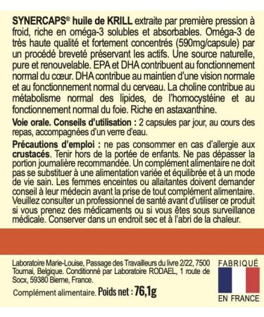Pure Krill Oil Concentrated 1180mg Omega 3 EPA DHA and Antioxidant 90 capsules Eco-responsible no fish odorless. Made in France Pharmaceutical quality glass bottle. - Buy Online on GoSupps.com