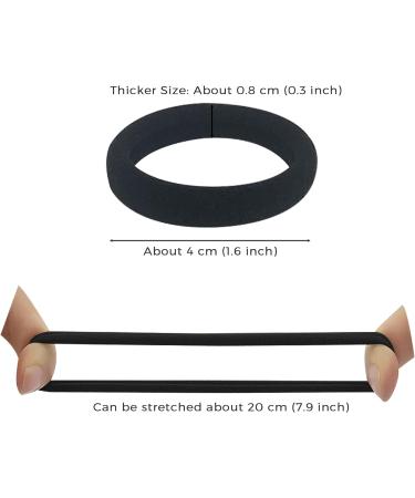 Yovell 40 PCS Black Elastic Hair Ties for Women Girls | Soft Seamless Hair Bands | No Damage Ponytail Holders for Thick Thin Hair - Buy Online on GoSupps.com