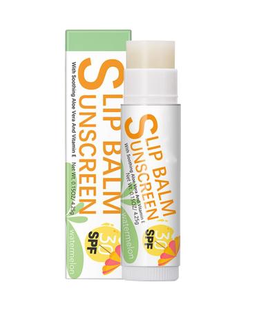 Lambo Lip Balm SPF 30 - Lip Care | Organic Lip Balm SPF 30 Sun Protection Fruit Flavor Long Lasting Moisturizing Lip Balm for Soothing Lip Repair Lambo