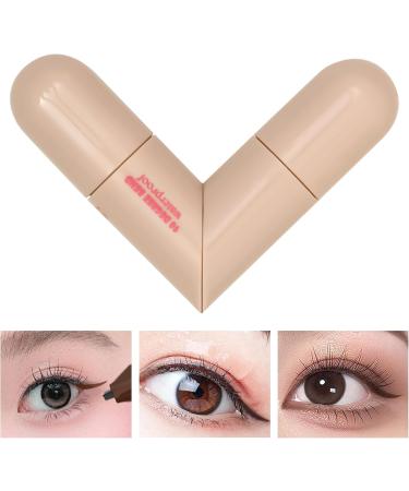 Makeup Eyeliner Pen 2ml Double Sided Waterproof Eyeliner for Girls Compact Makeup Kit Travel Shop Outdoor Home Daughter Easy to Use Brown - Buy Online on GoSupps.com