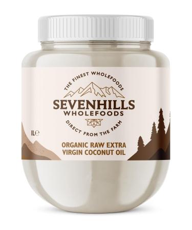 sevenhills wholefoods Sevenhills Wholefoods Extra Virgin Coconut Oil Organic 1L Cold Pressed For Cooking Skin & Hair