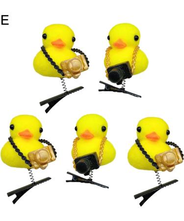 5Pcs Little Yellow Duck Decor Hairpin Cute Plush Duck Hair Clip Girl Spring Hair Pin Headdress Funny Christmas Gift - Buy Online on GoSupps.com
