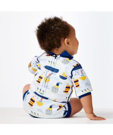 Splash About Happy Nappy Wetsuit with Reusable Swim Nappy - Tug Boats 0-4 Months - Buy Online on GoSupps.com