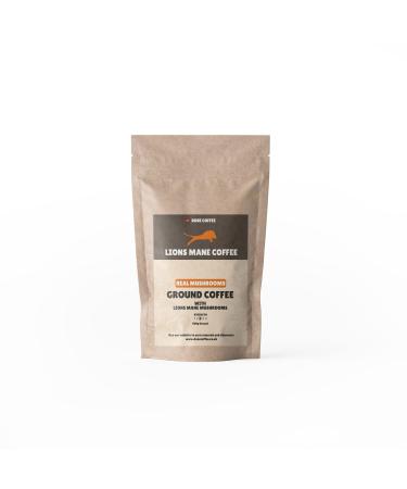 Dose Lions Mane Mushrooms Ground Coffee 450g Large Bag Produced and Packed int the UK High Extract Ratio of 25% Lions Mane Coffee 450g