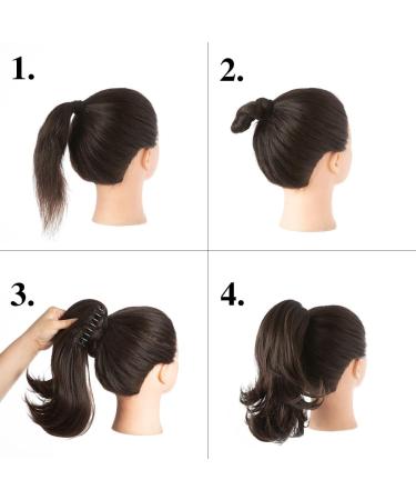 Hair Extensions 12inches Women Medium Long Hair Slightly Warped Ponytail Claw Clip Style Ponytail Hair Extension Wig Curly Hair Bun Hair Pieces For Women (Color : Light Golden Brown Size : 12 inch 12 inch Light Golden Brown - Buy Online on GoSupps.com