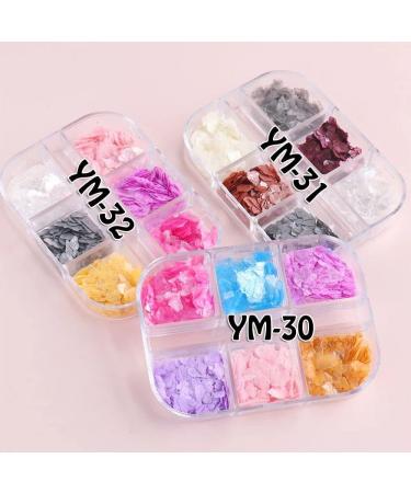 Nail Art Decoration Shimmer Texture Nails Slices Abalone Shell Nail Flakes Irregular 3D Glitter(YM-31) - Buy Online on GoSupps.com