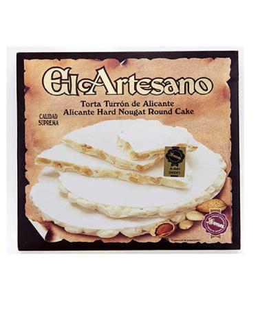 El Artesano Hard Turon with Gluten Free Almonds 200 g – Turron de Alicante, Spanish Turron, Nougat