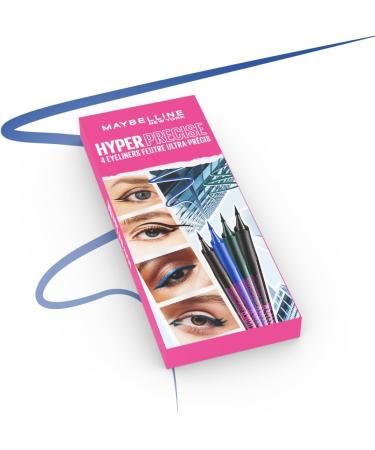  Maybelline Maybelline New-York - Set of 4 Ultra-Precise Eyeliners - Precision Tip - 24H Hold - No Transfer - Hyper Precise Eyeliner - Shades: 701 Matte Onyx 710 Forest Brown 720 Cobalt 730 Emerald - Buy Online on GoSupps.com
