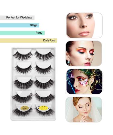Shop Premium 5 Pairs Imitation Mink Hair False Eyelashes Curly & Reusable Styles for Stunning Looks - Buy Online on GoSupps.com