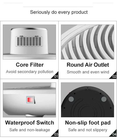 Body Dryer 1000W All Round Quick Body Drying Machine Negative Ions Body Heater Blow Dryer Touch Screen for Foot Hot Wind/Cold Wind Suitable for Swimming Pool and Home Bathroom - Buy Online on GoSupps.com
